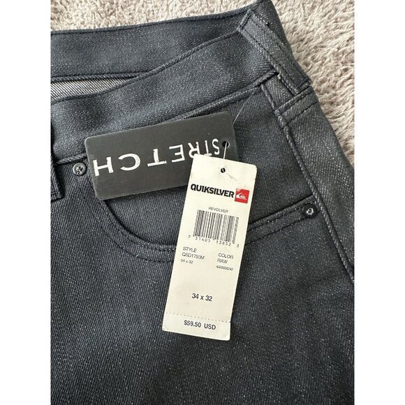 Quiksilver Men’s Jeans Revolver Straight Fit Size 34 x 32 New - Picture 10 of 16